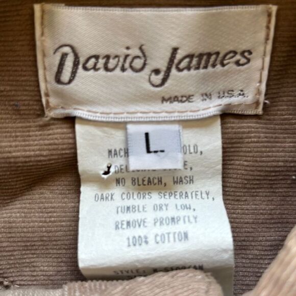 Vintage David James Western Style Thin Corduroy Button Down Sz. L 🇺🇸 - Picture 2 of 7